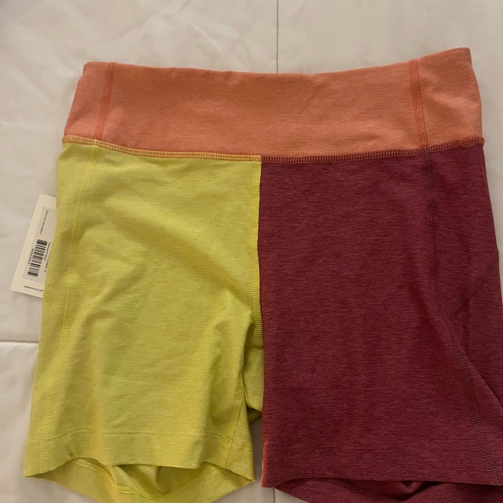 Outdoor Voices Pink and Yellow Leggings